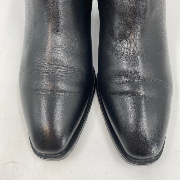Aquatalia Black Leather Zipper Ankle Booties | Size 8.5 - Picture 6 of 9